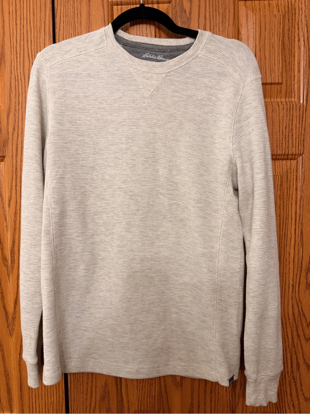 Eddie Bauer Heathered Light Gray Crewneck Sweater